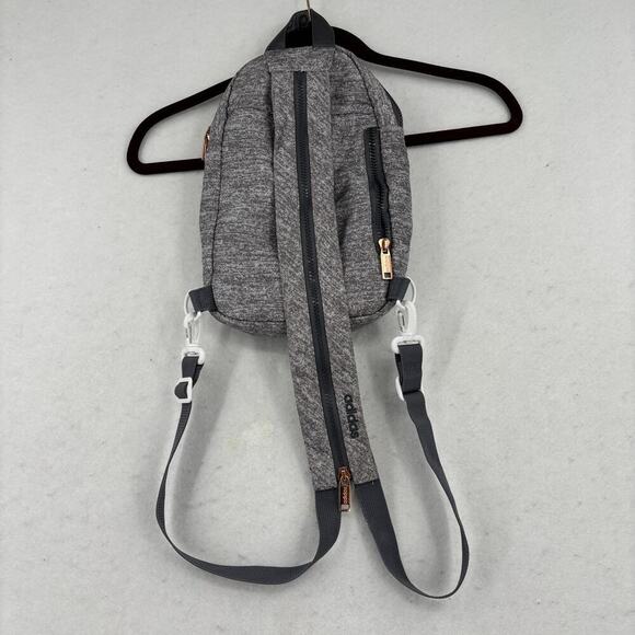 Adidas Convertible Crossbody Backpack Sling Bag Gray Zip Pockets - Picture 7 of 11
